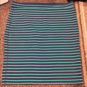 Old Navy Women's Striped Pencil Skirt - Blue and Green